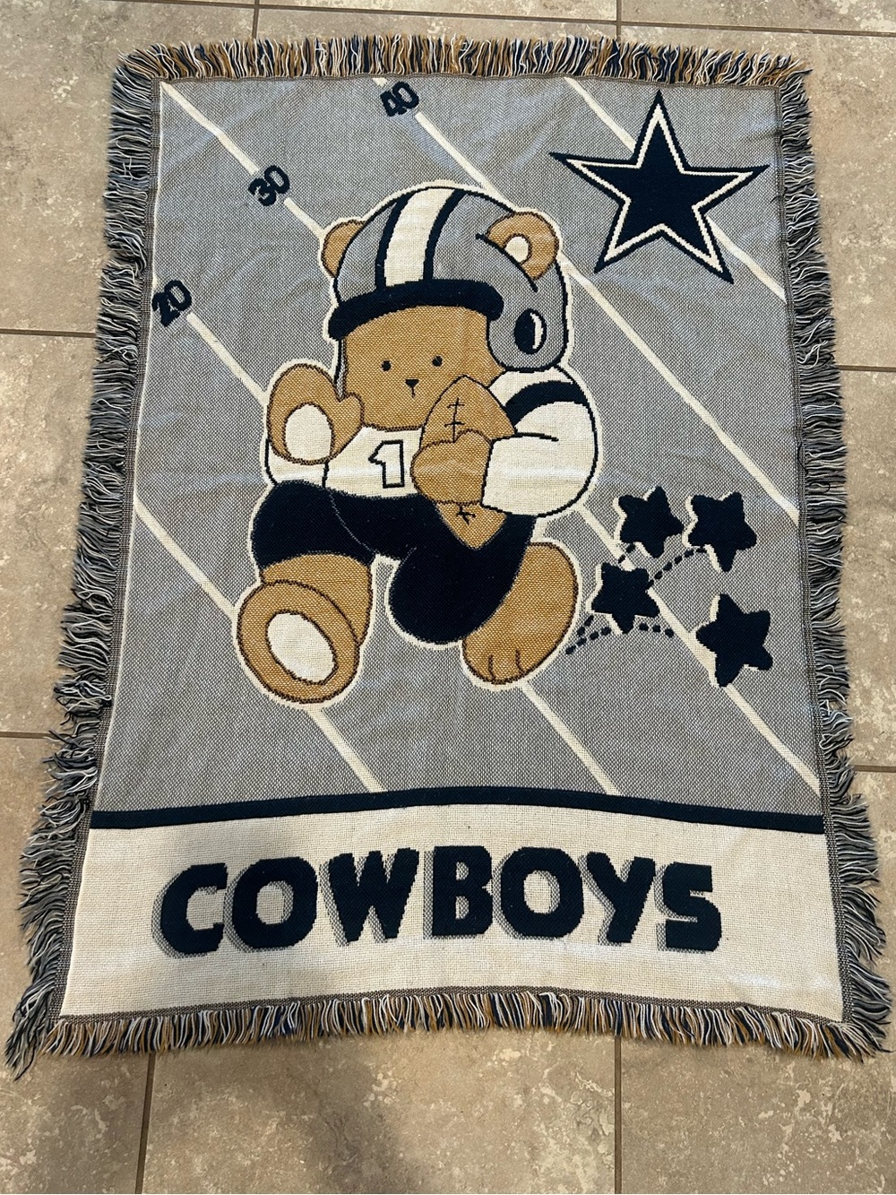Vintage Dallas Cowboys Baby Blanket